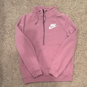 Nike Dusty Pink Quarter-Zip Sweatshirt